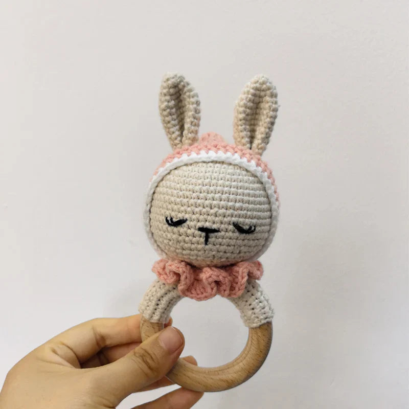 NubiKid™ Crochet Bunny Wooden Teether