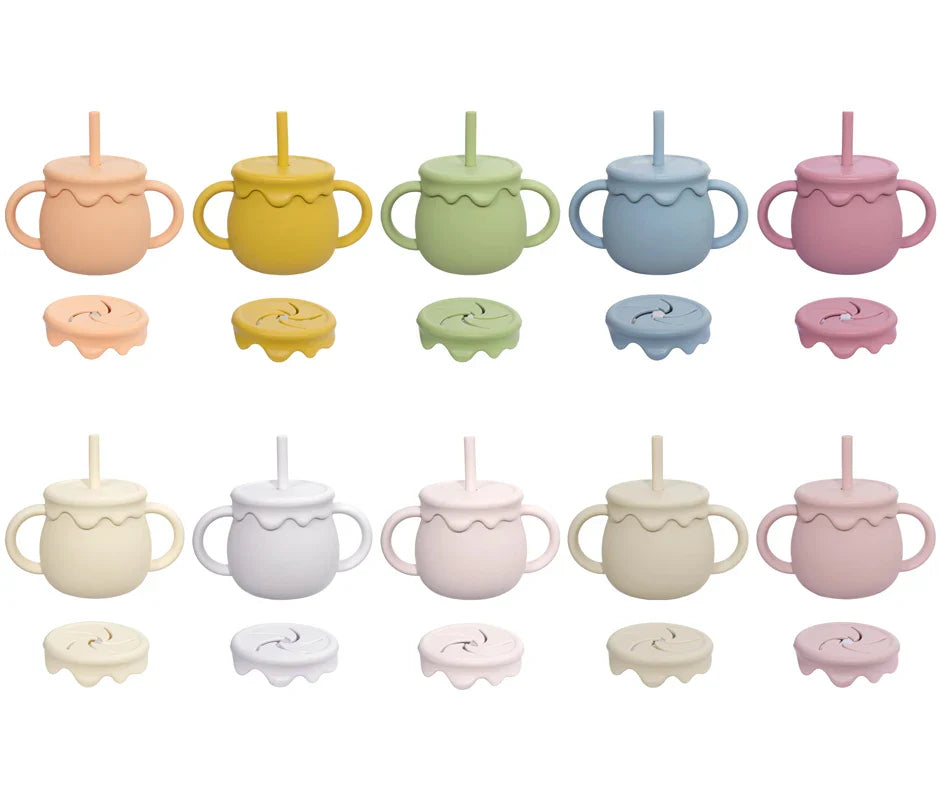 Baby Silicone Sippy & Snack Cup Set