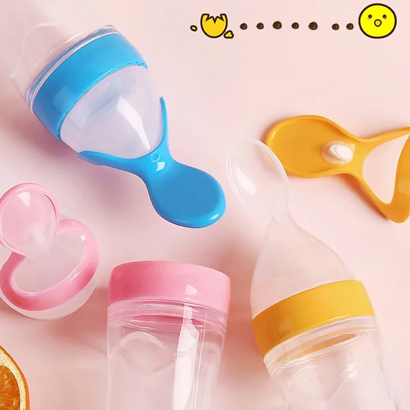 Silicone Baby Feeding Spoon Bottle