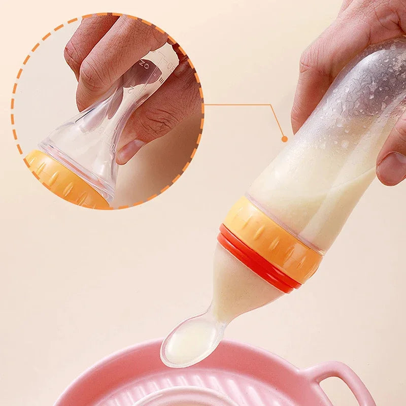 Silicone Baby Feeding Spoon Bottle