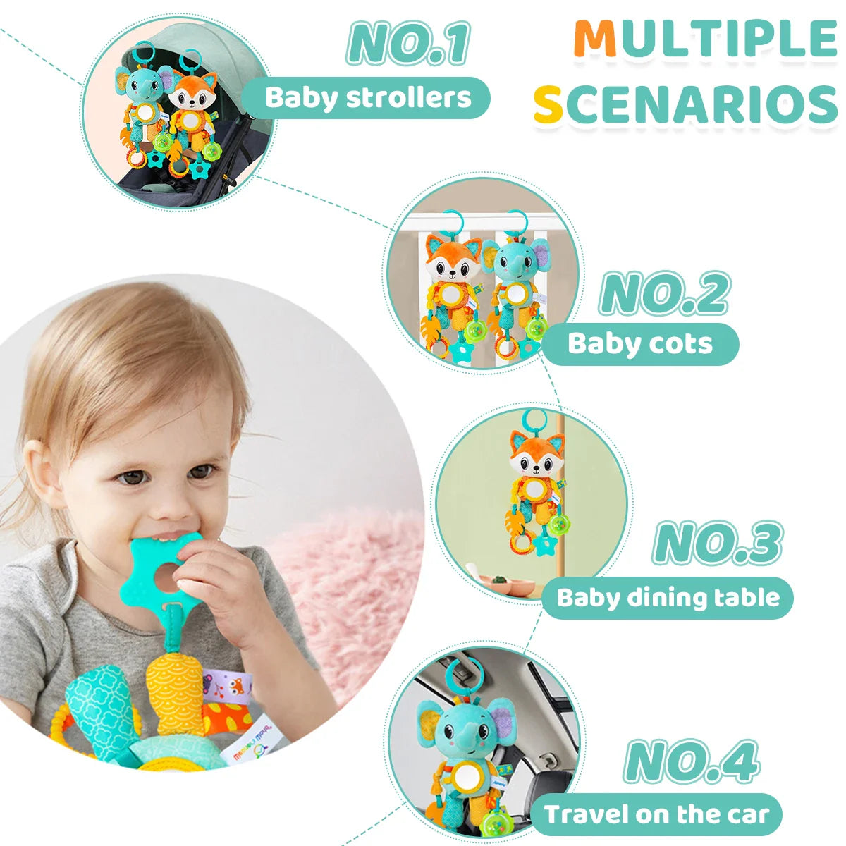 NubiKid™ CrinkleChime Sensory Plush Toy
