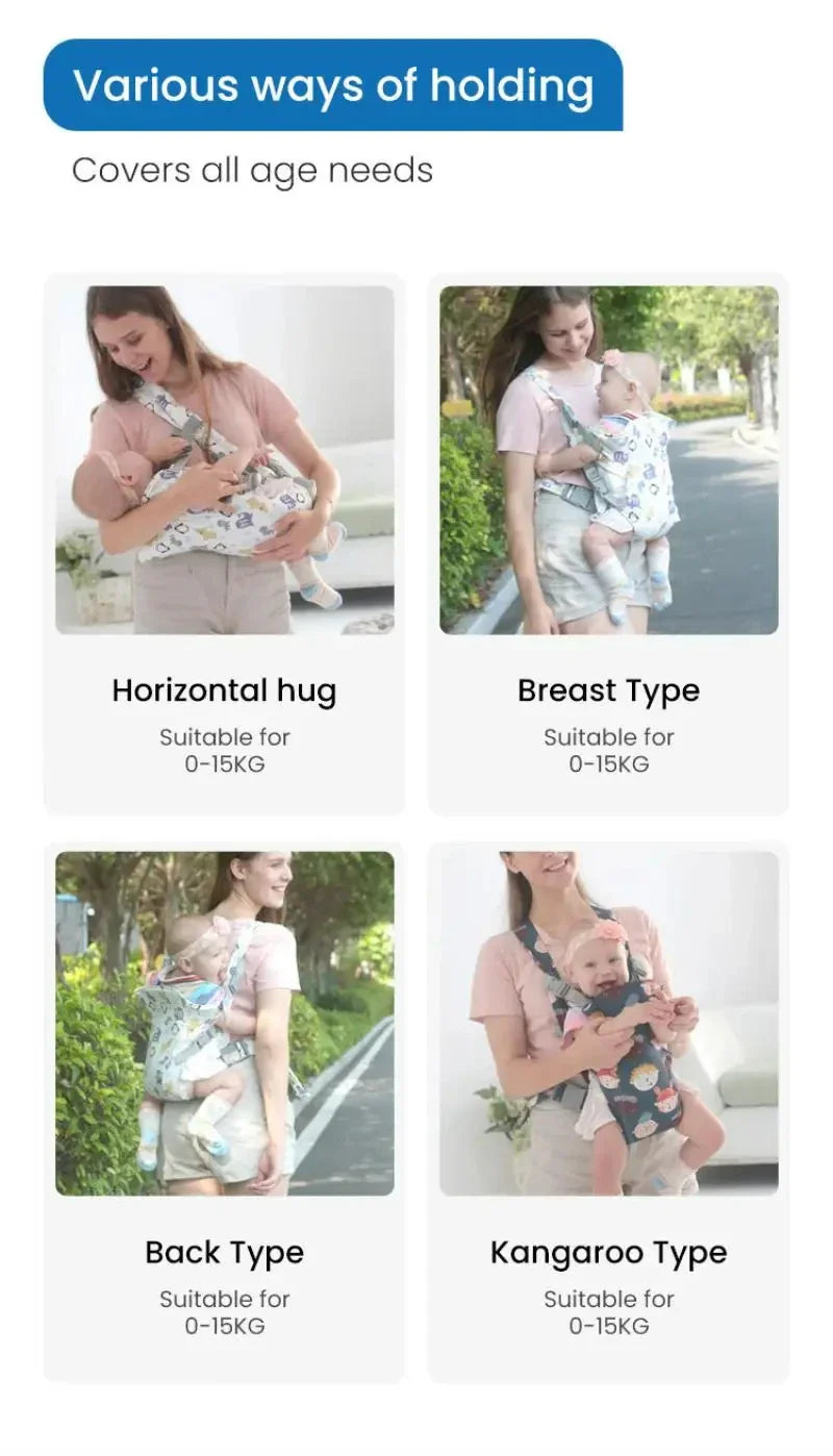 NubiKid Adjustable Ergonomic Baby Carrier with Waist Stool