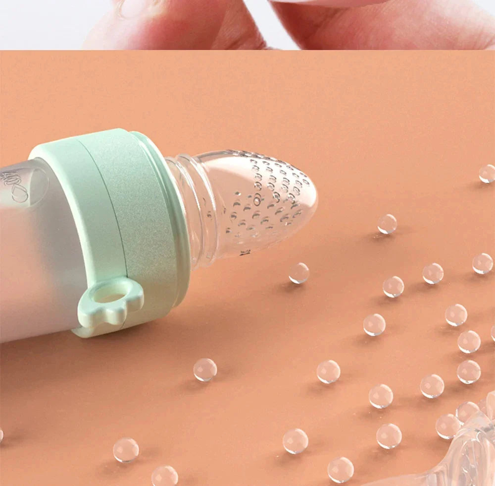 Baby Silicone Feeding Spoon Bottle & Teether Set
