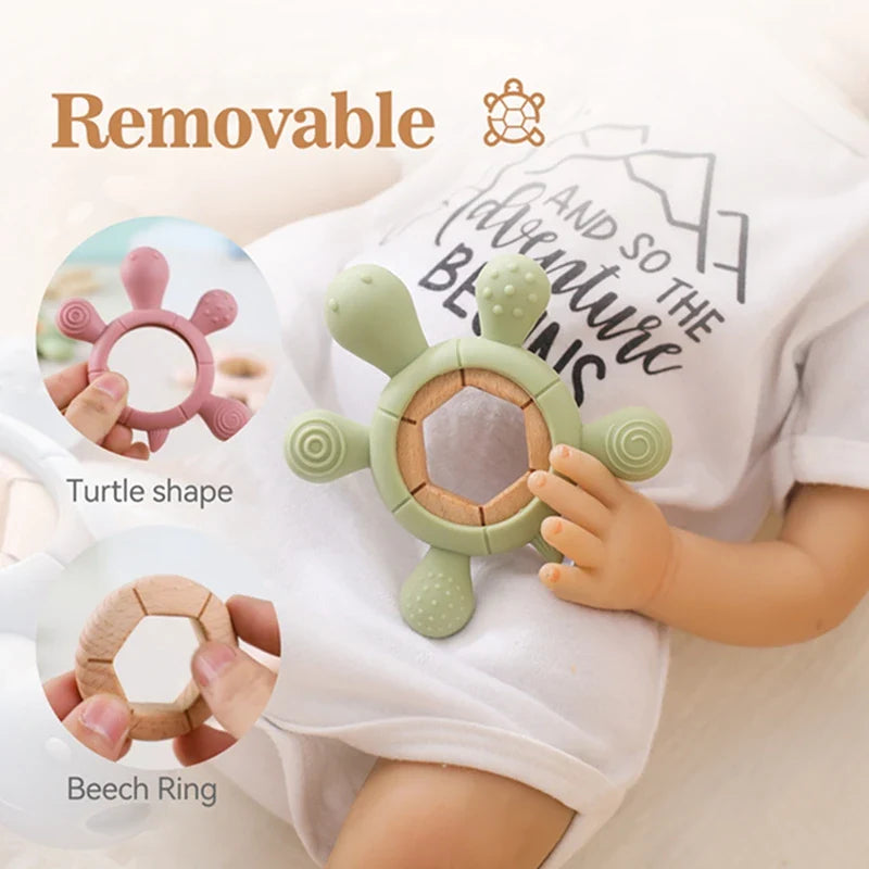 NubiKid™ Turtle Silicone Teether