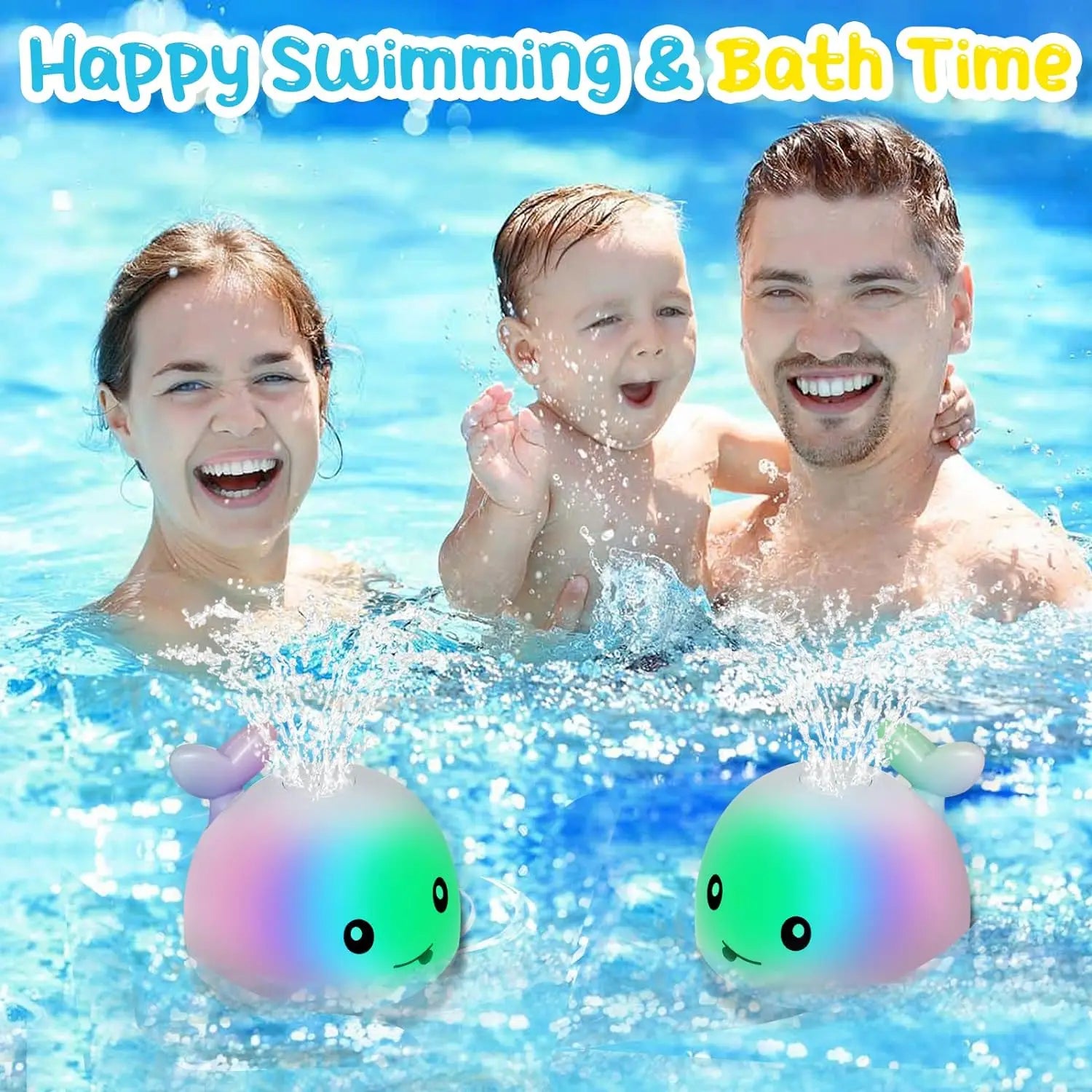 GlowSplash Whale Fountain Bath Toy
