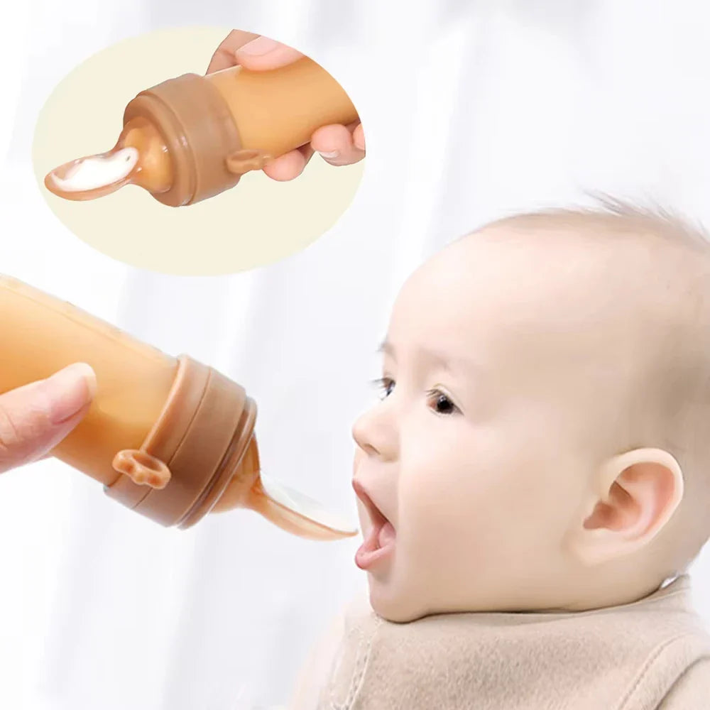 Baby Silicone Feeding Spoon Bottle & Teether Set