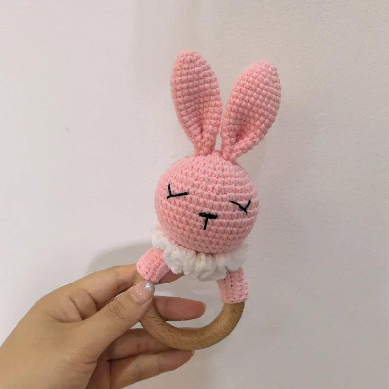 NubiKid™ Crochet Bunny Wooden Teether
