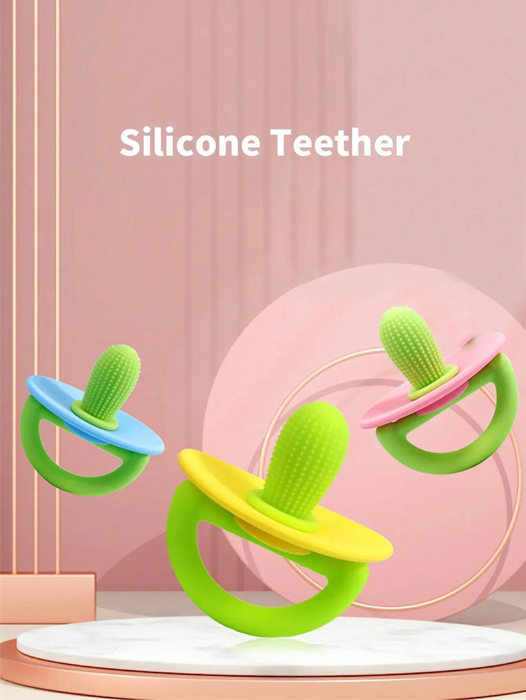 NubiKid™ Silicone Pacifier Teether Ring