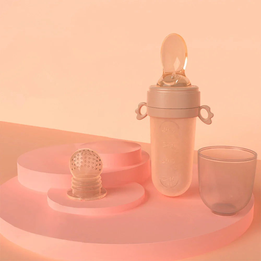 Baby Silicone Feeding Spoon Bottle & Teether Set