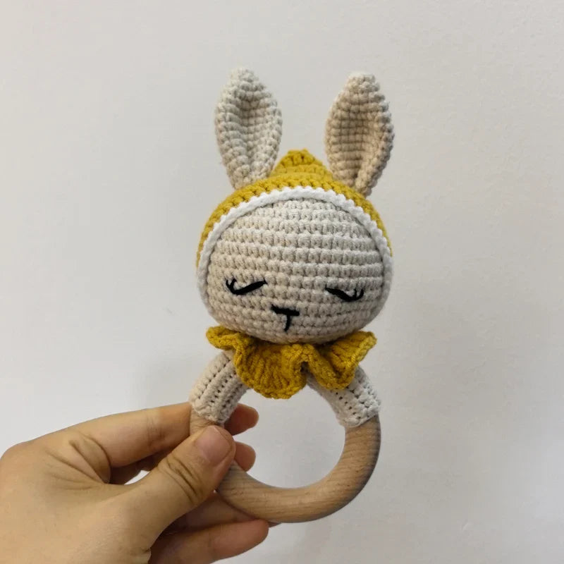 NubiKid™ Crochet Bunny Wooden Teether