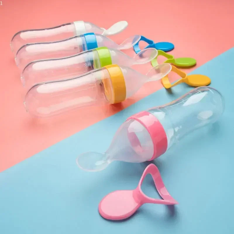 Silicone Baby Feeding Spoon Bottle