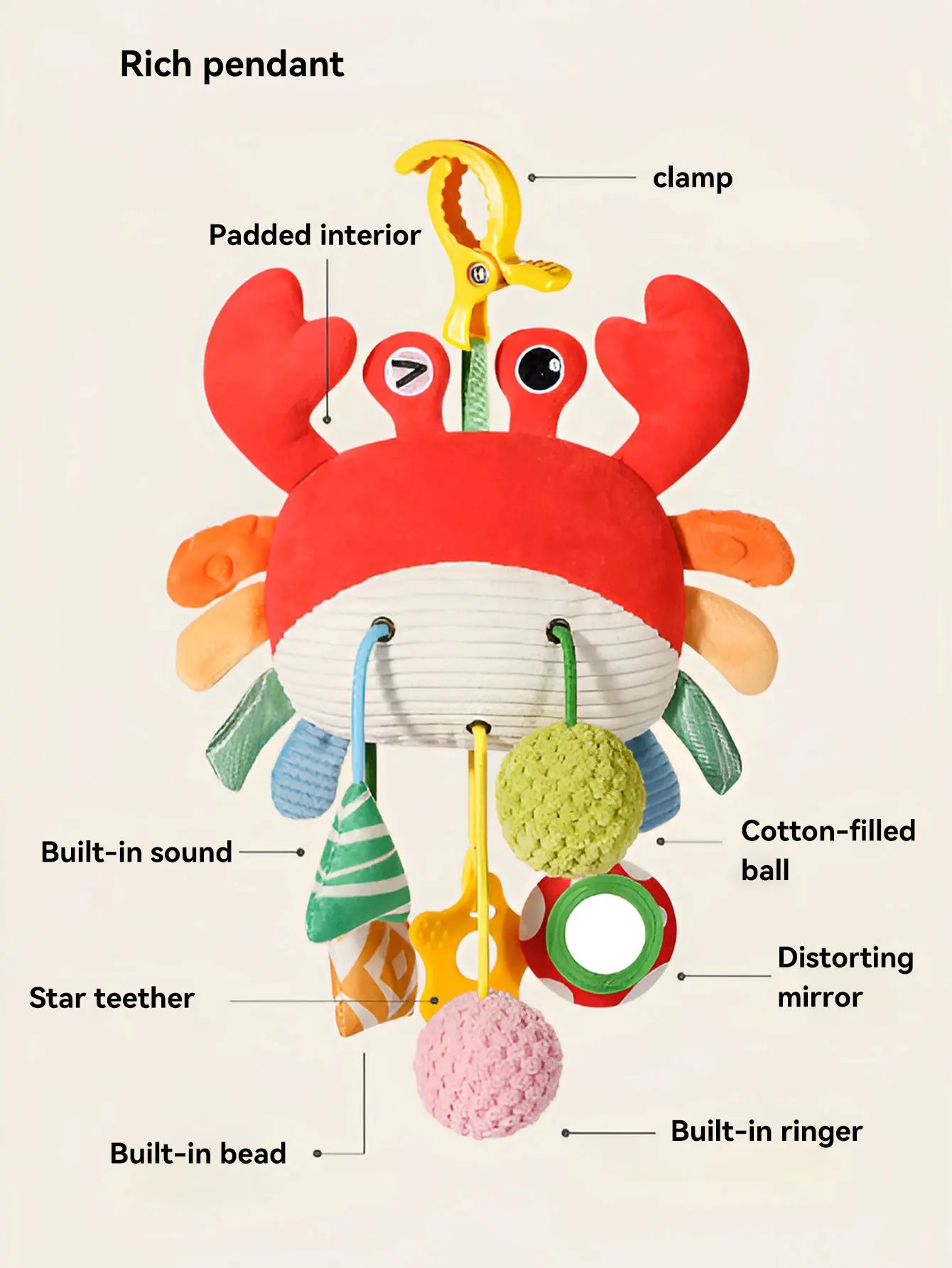 NubiKid™ Soft Hanging Bedbell Toy