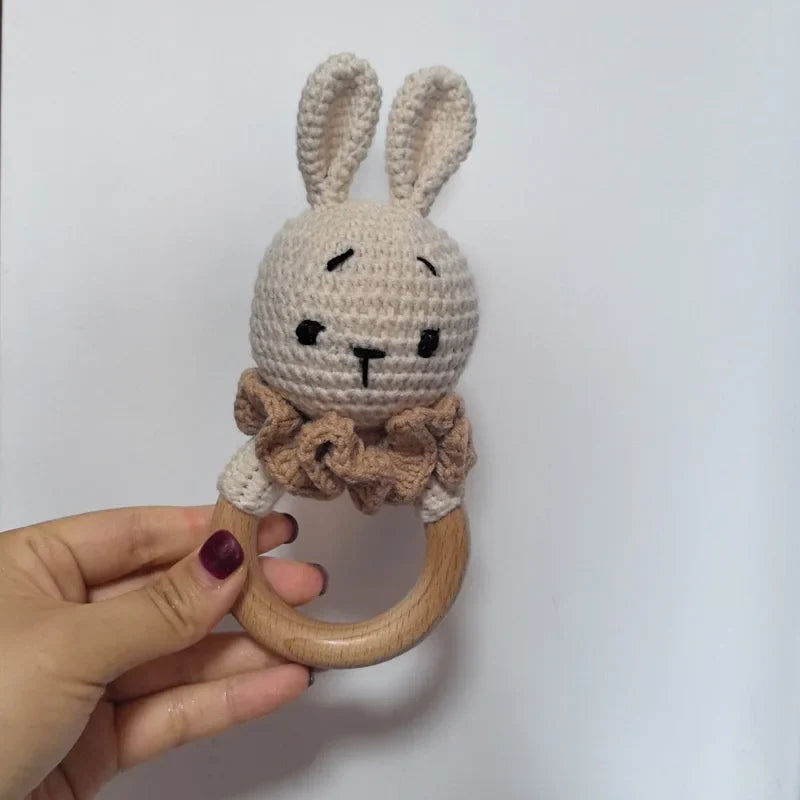 NubiKid™ Crochet Bunny Wooden Teether