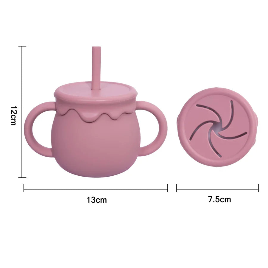 Baby Silicone Sippy & Snack Cup Set