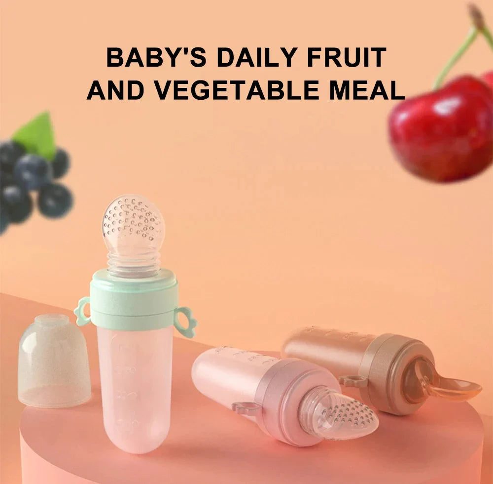 Baby Silicone Feeding Spoon Bottle & Teether Set