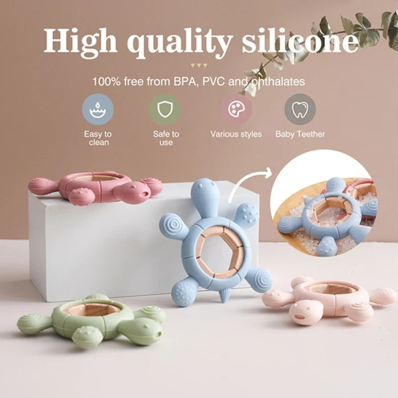NubiKid™ Turtle Silicone Teether