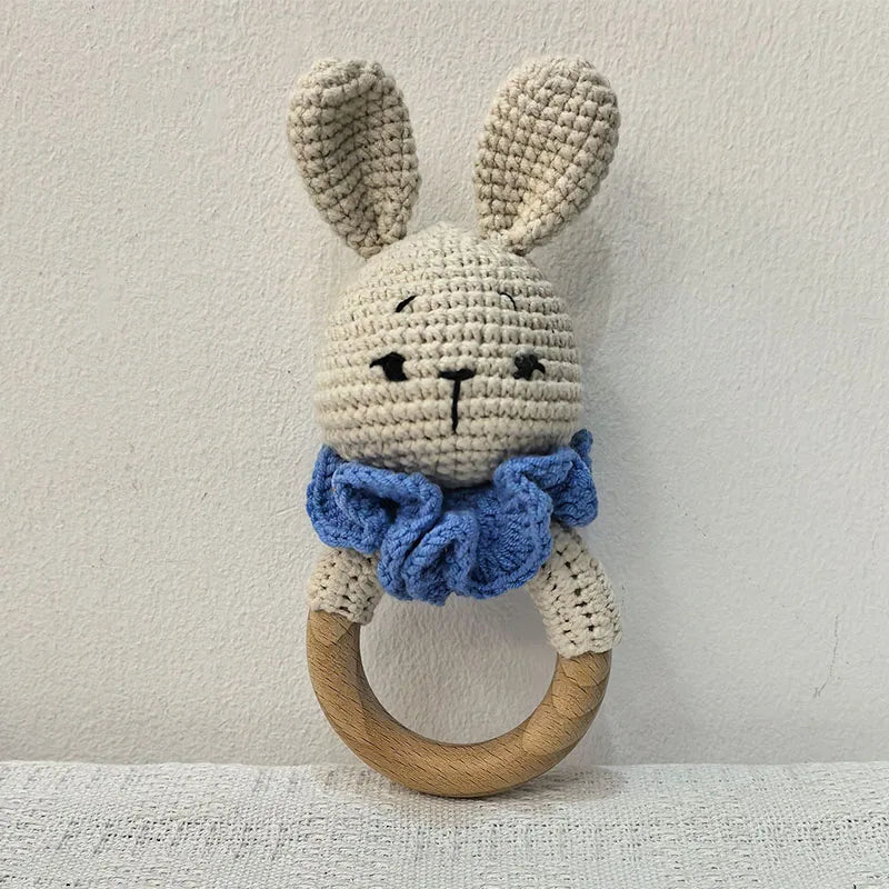 NubiKid™ Crochet Bunny Wooden Teether