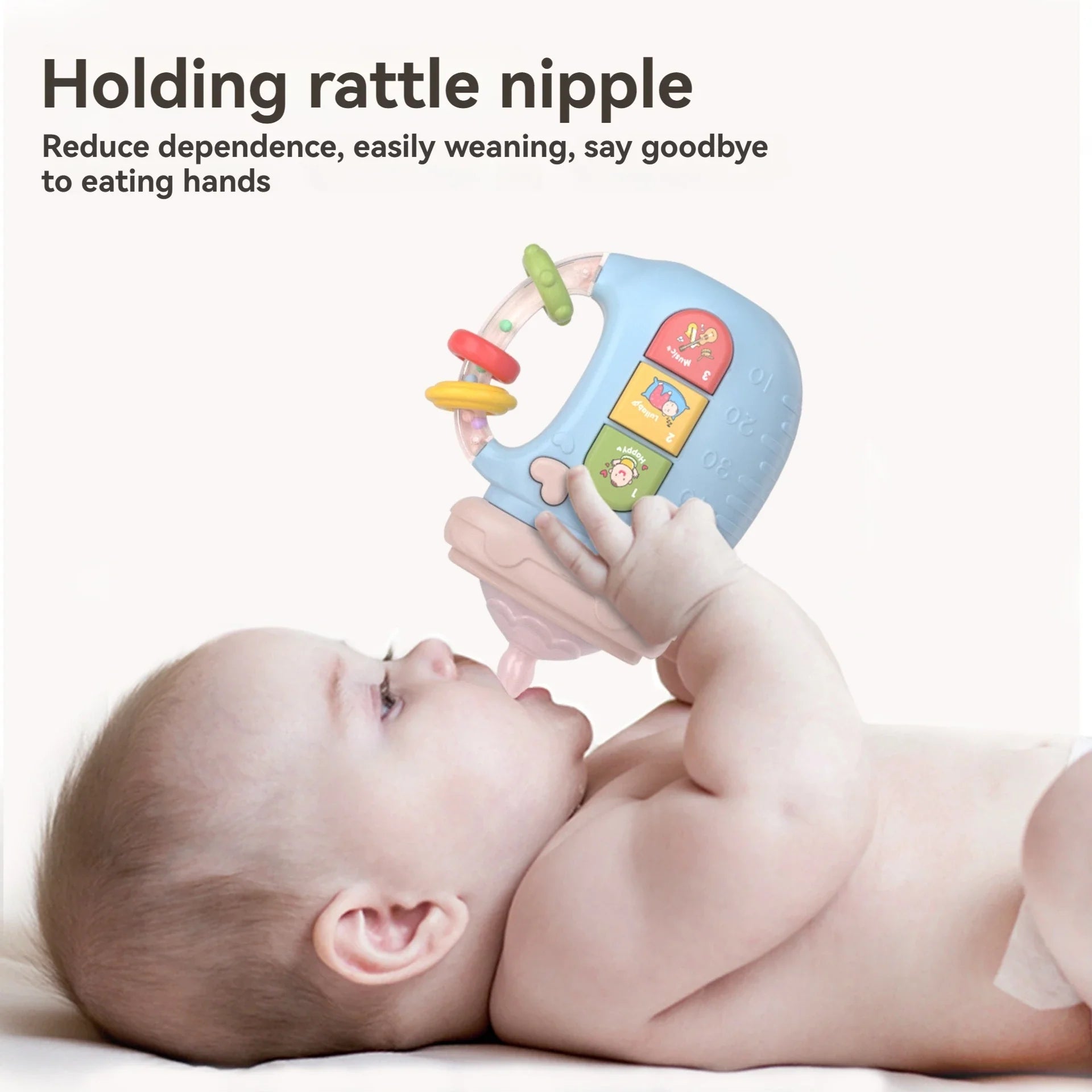 NubiKid™ Musical Bottle Teething Rattle