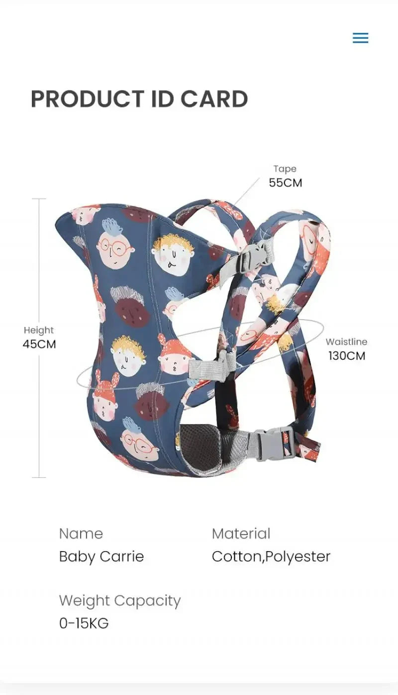 NubiKid Adjustable Ergonomic Baby Carrier with Waist Stool