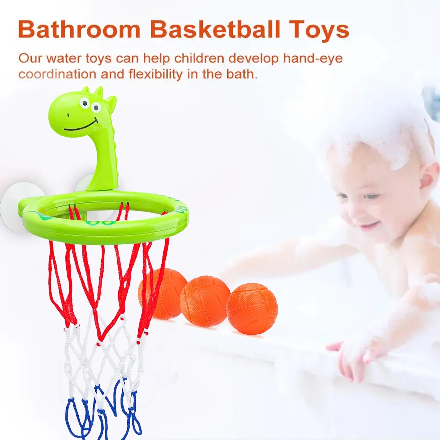 Dino Dunk Bath Basketball Set