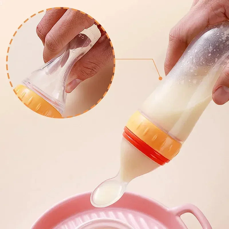 Silicone Baby Feeding Spoon Bottle