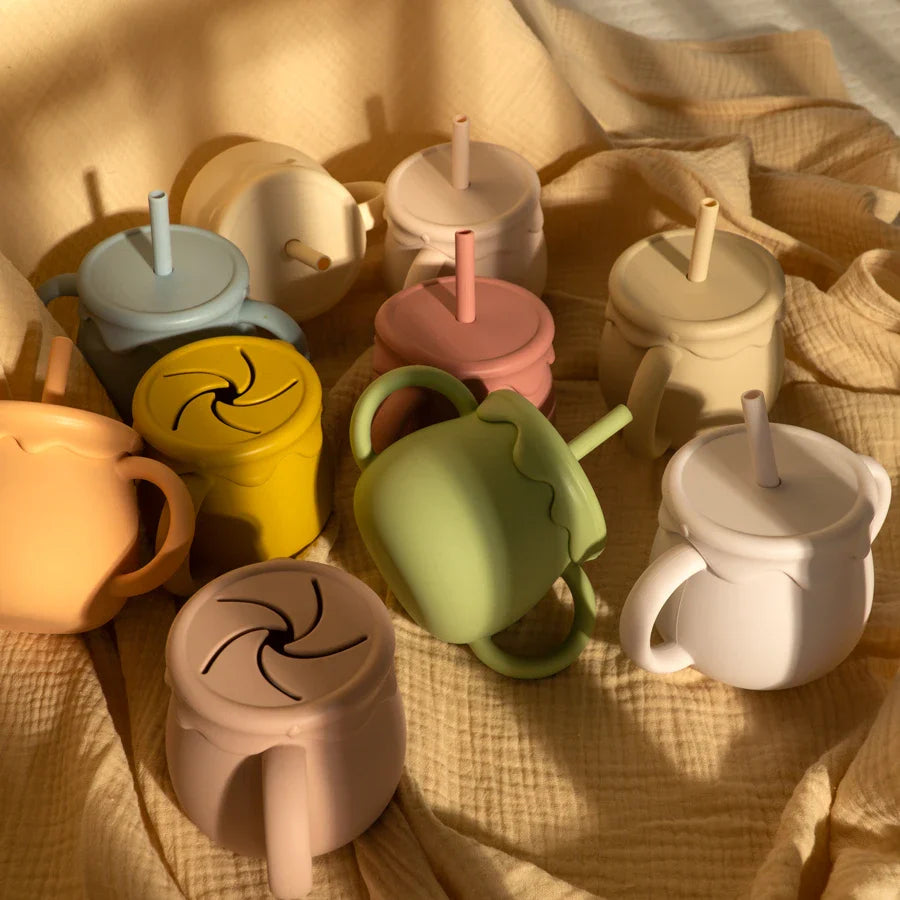 Baby Silicone Sippy & Snack Cup Set