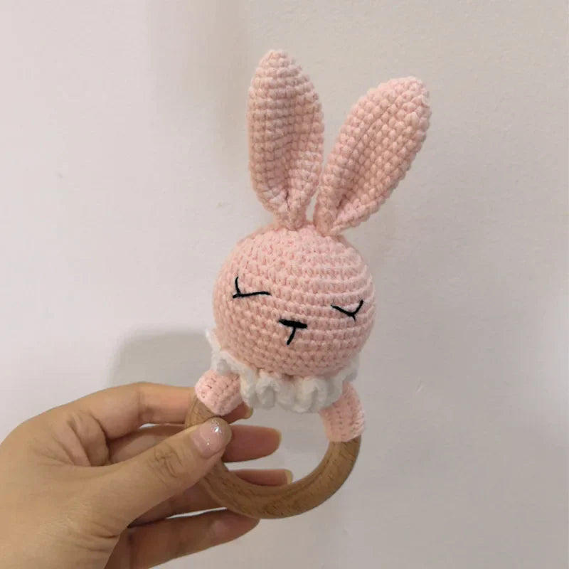 NubiKid™ Crochet Bunny Wooden Teether