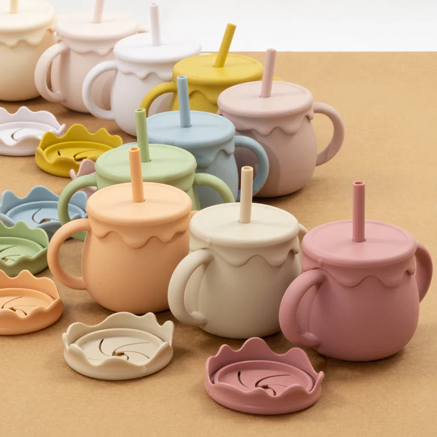 Baby Silicone Sippy & Snack Cup Set