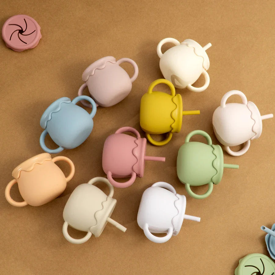 Baby Silicone Sippy & Snack Cup Set