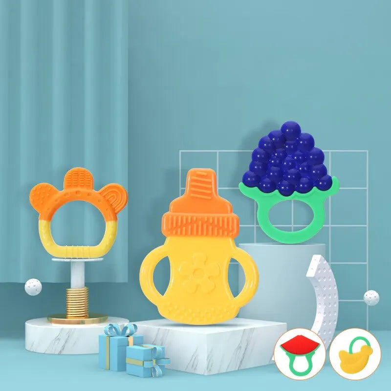 NubiKid™ 3-Pack Silicone Baby Teethers
