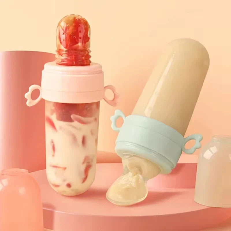 Baby Silicone Feeding Spoon Bottle & Teether Set