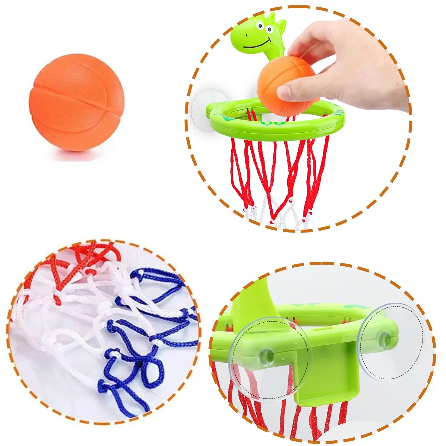Dino Dunk Bath Basketball Set