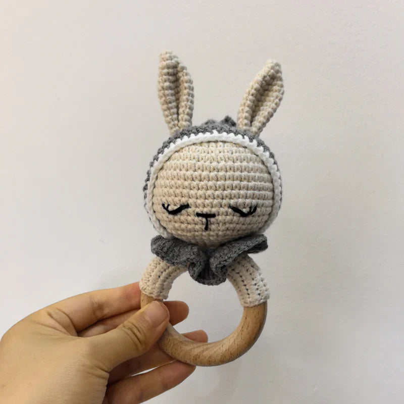 NubiKid™ Crochet Bunny Wooden Teether