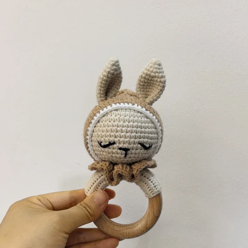 NubiKid™ Crochet Bunny Wooden Teether