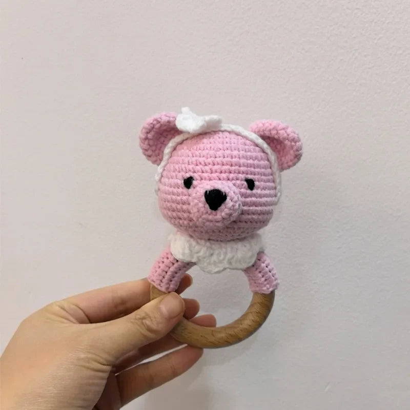 NubiKid™ Crochet Bunny Wooden Teether