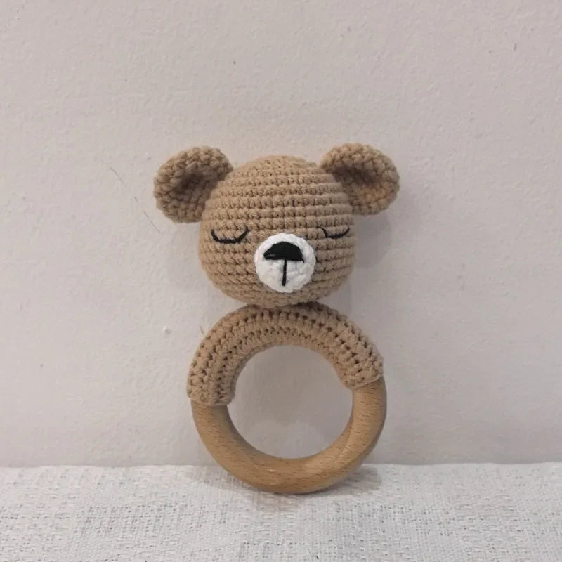 NubiKid™ Crochet Bunny Wooden Teether