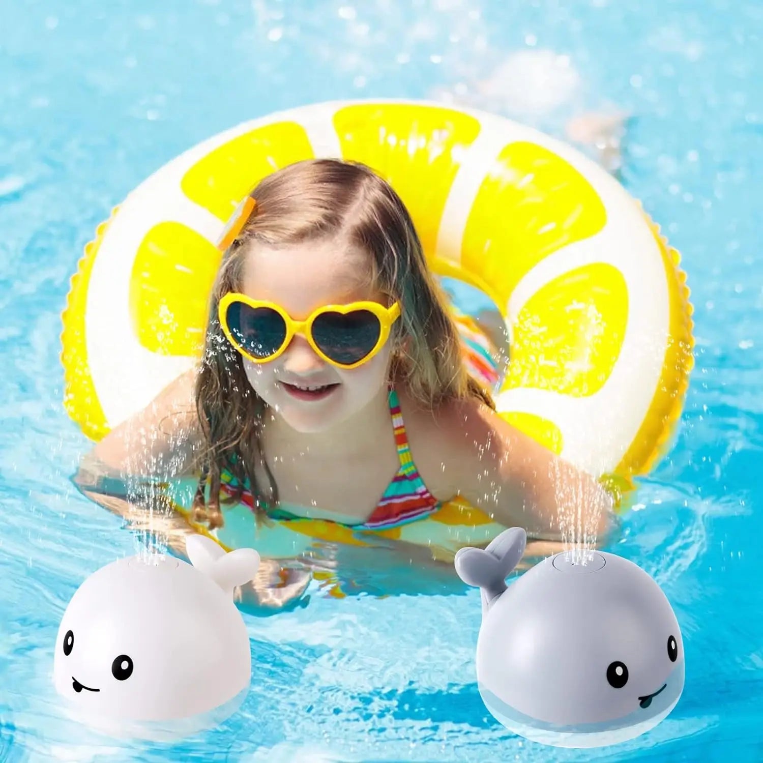 GlowSplash Whale Fountain Bath Toy