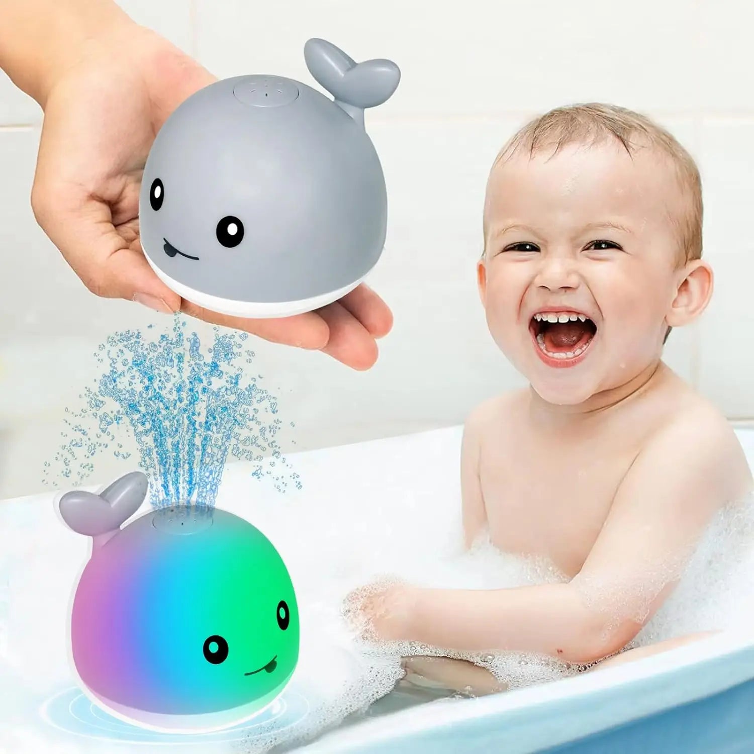 GlowSplash Whale Fountain Bath Toy