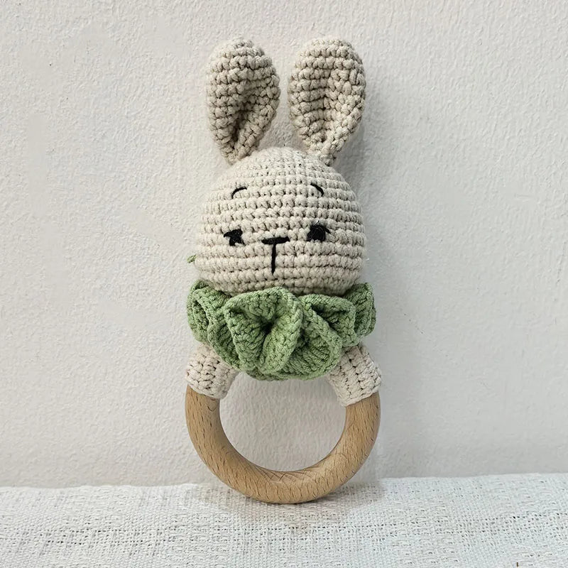 NubiKid™ Crochet Bunny Wooden Teether