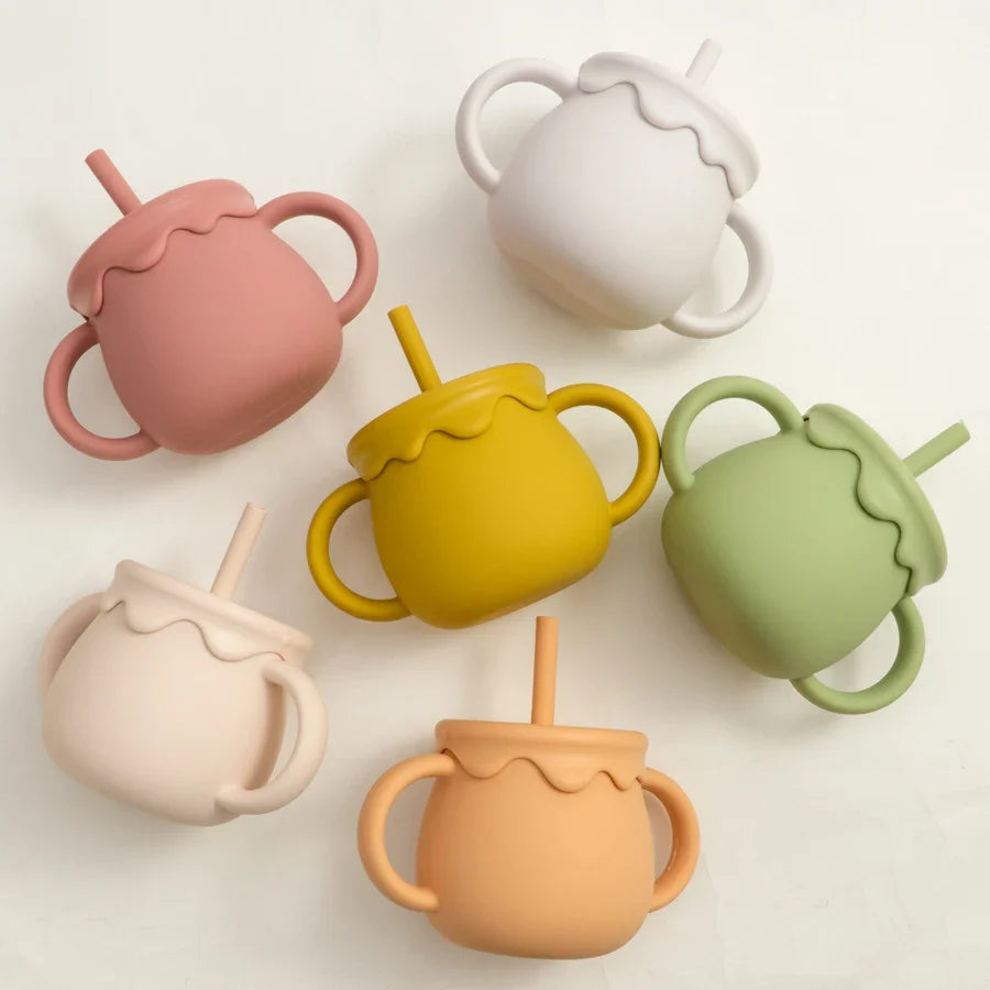 Baby Silicone Sippy & Snack Cup Set