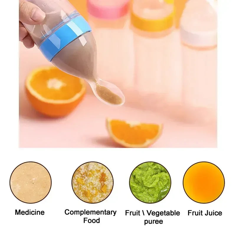 Silicone Baby Feeding Spoon Bottle