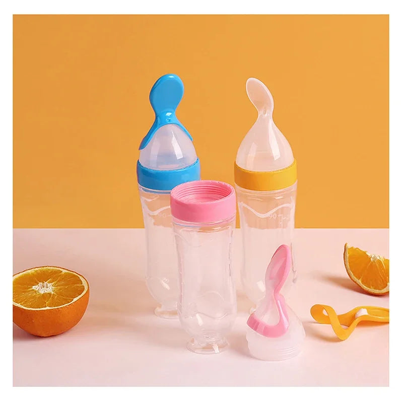 Silicone Baby Feeding Spoon Bottle
