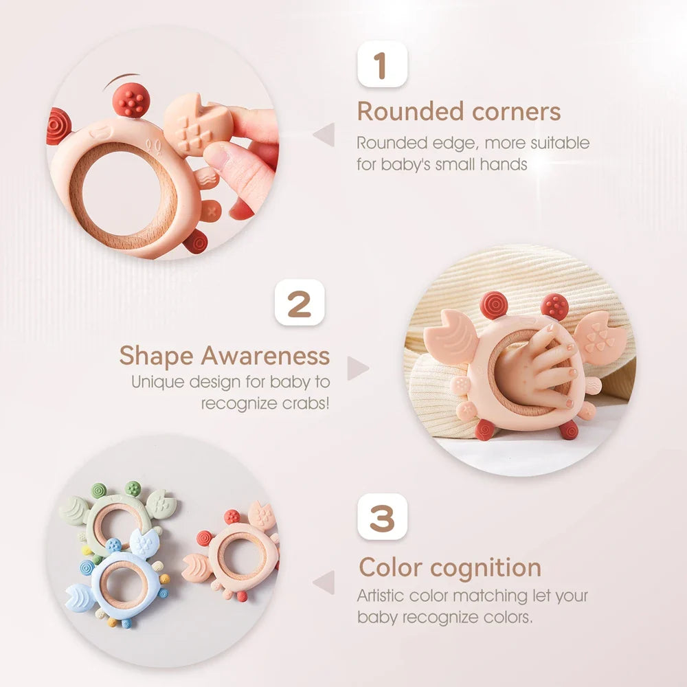NubiKid™ Silicone Crab Teether
