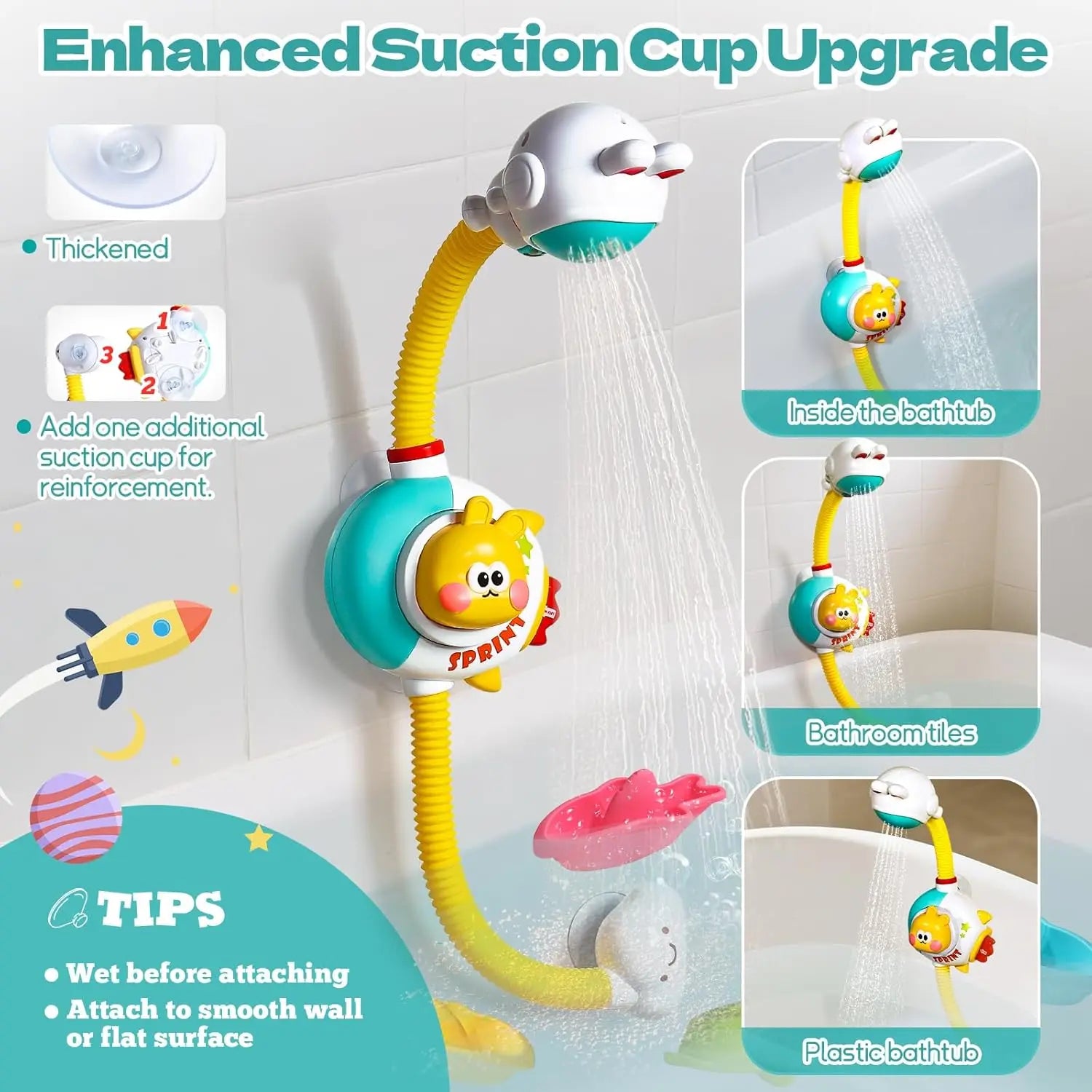 AquaFlow Baby Shower Head Bath Toy